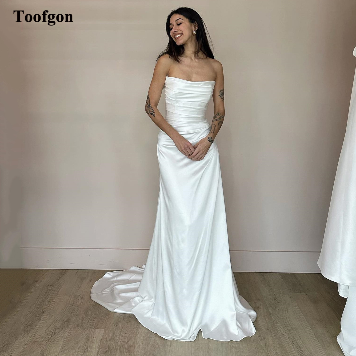 Slip Dress Satin - Vestidos de novia de satén suave