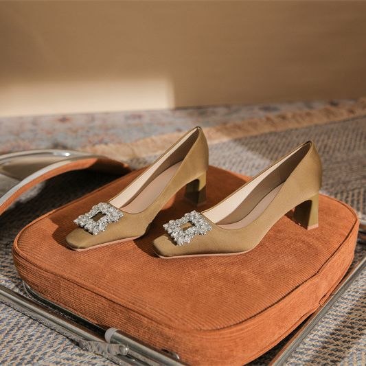 Zapatos De tacón alto con punt - Slip Dress Satin reseña y precio