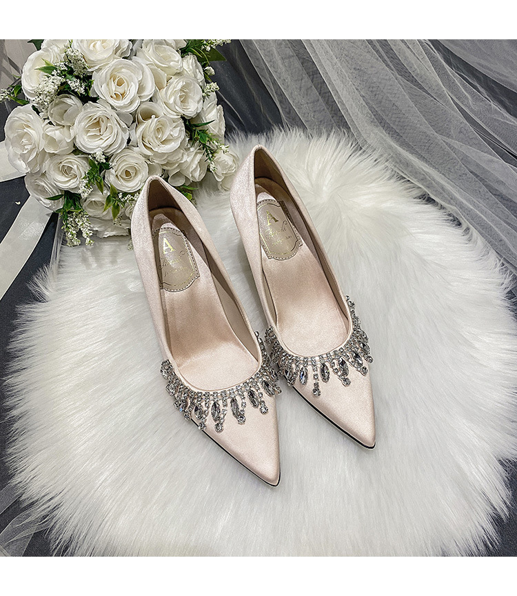 Nuevos zapatos de novia de sat - Slip Dress Satin reseña y precio