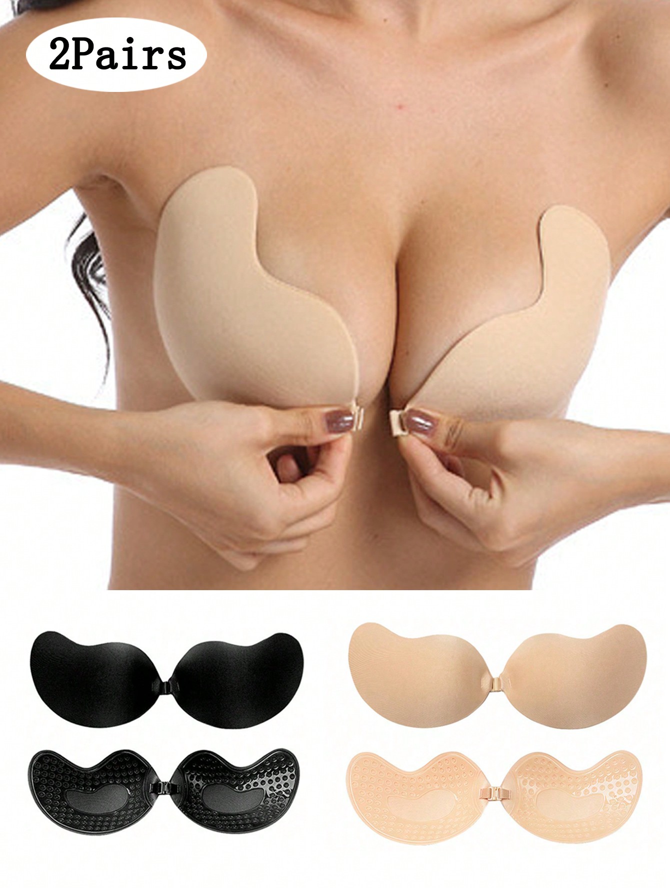 Paquete de 2 Sujetadores Adhes - Push Up Bra Padded reseña y precio